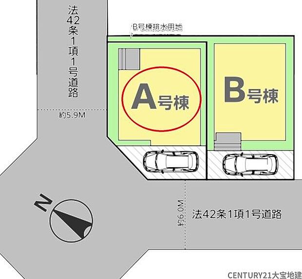 【全体区画図】A号棟