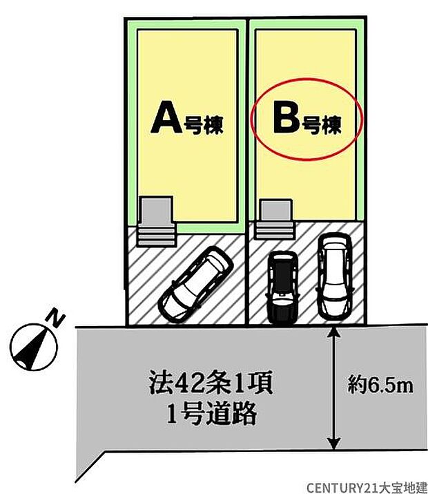 【全体区画図】B号棟