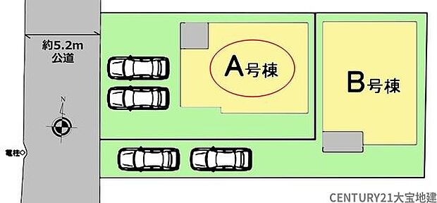 【全体区画図】A号棟