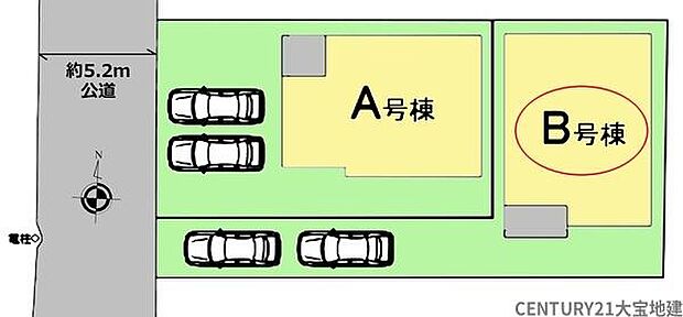 【全体区画図】B号棟