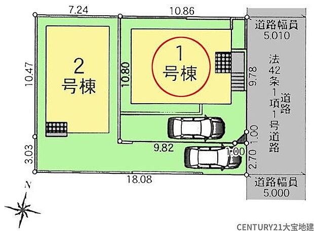 【全体区画図】1号棟