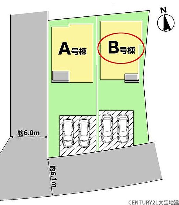 【全体区画図】B号棟