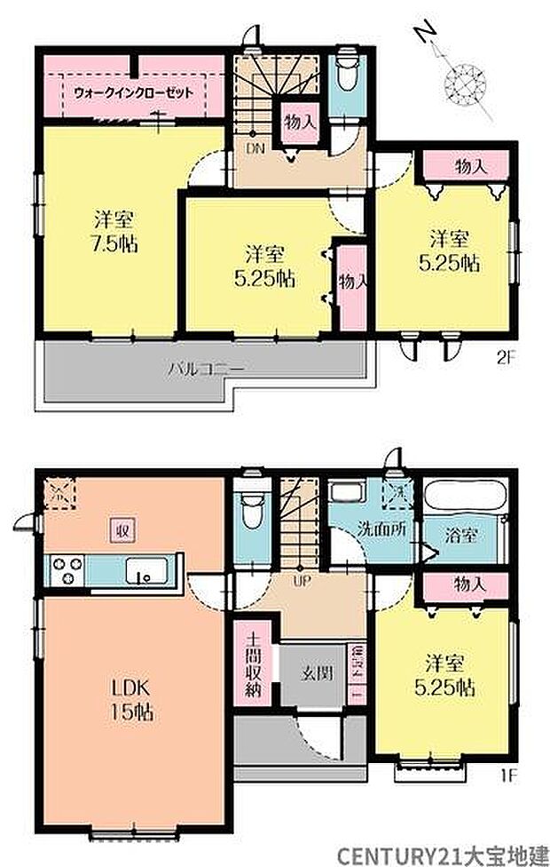 ■Ｂ号棟■4ＬＤＫ＋土間収納＋ウォークインクローゼット