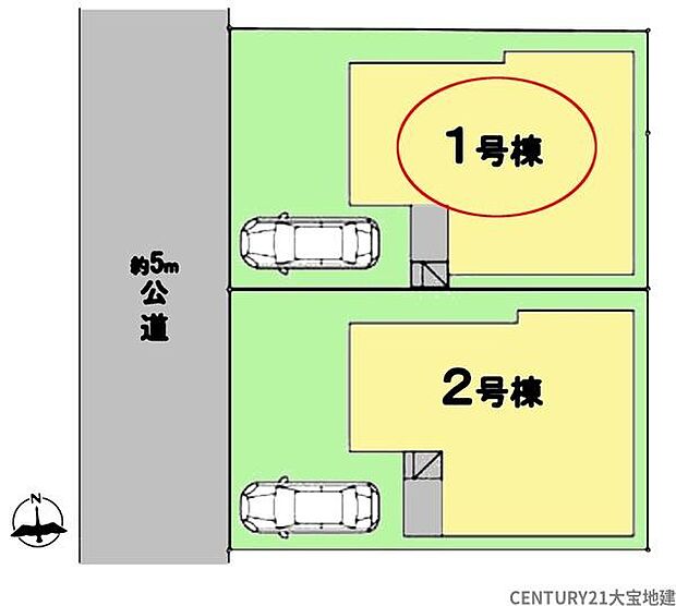 【全体区画図】1号棟