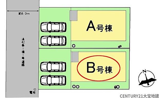 【全体区画図】B号棟