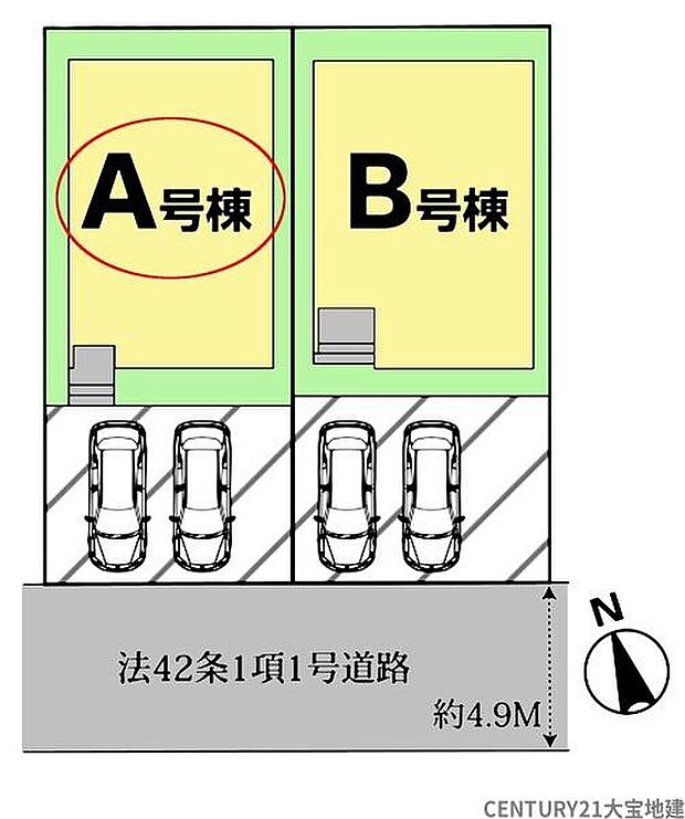 【全体区画図】A号棟