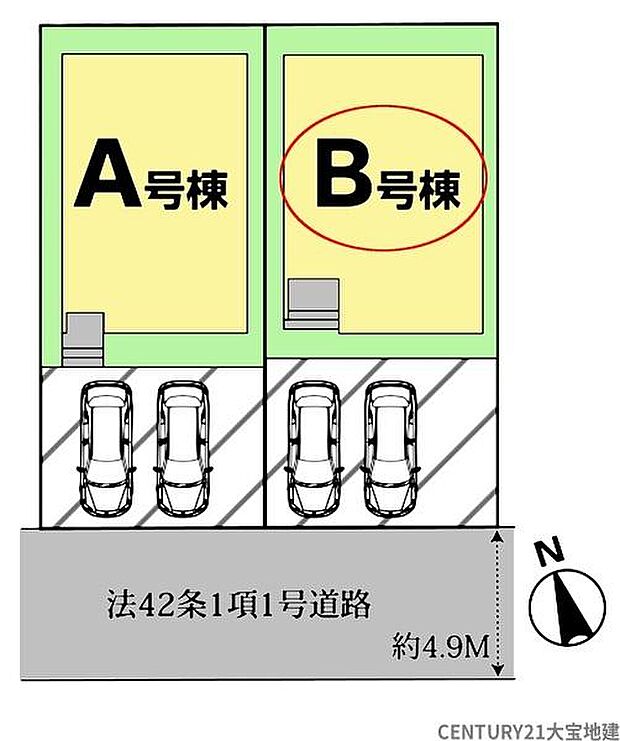 【全体区画図】B号棟