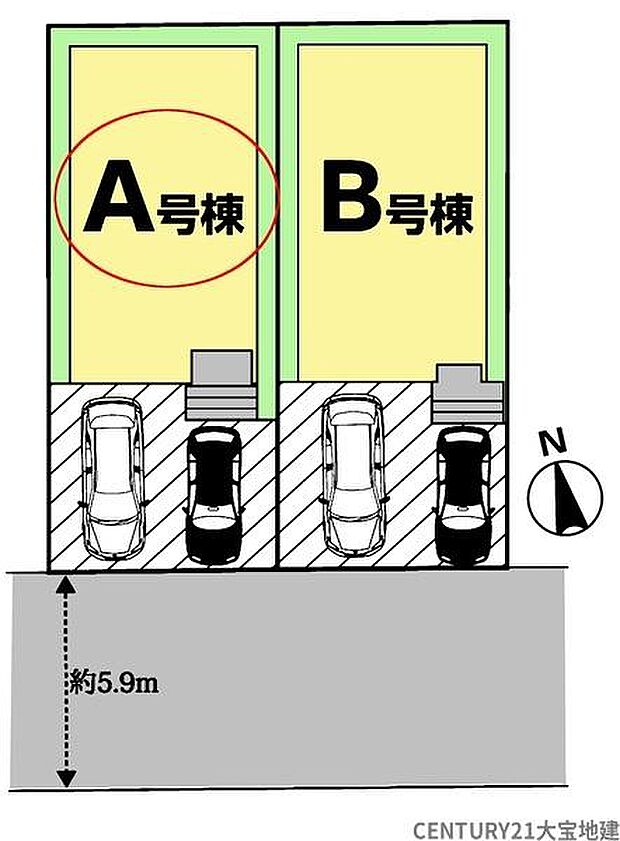 【全体区画図】A号棟