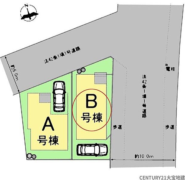 【全体区画図】B号棟
