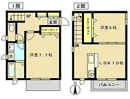 グラッサ 2LDKの間取図画像