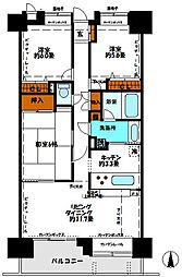 ルイシャトレ北小金グリーンヒルズ 3LDKの間取図画像