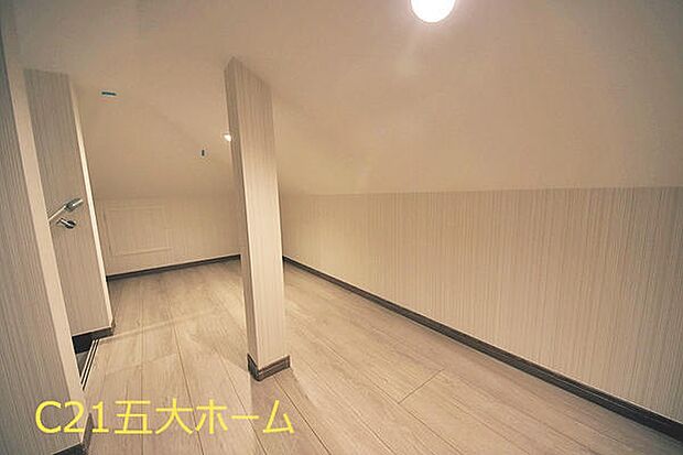 小屋裏収納付き。季節ものや、捨てられないものなどプラスワンの収納として重宝します！