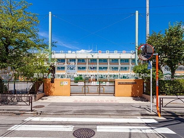 葛飾区立住吉小学校まで300m、撮影日:2021/08/03　340　葛飾区立住吉小学校