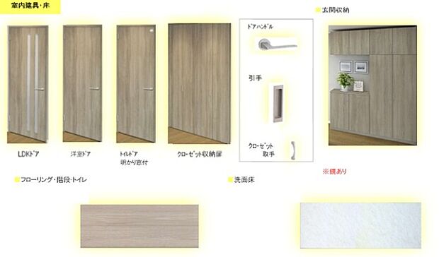 収納力豊かなコの字型のシューズボックスを採用！家族みんなの靴が収納できて玄関周りがすっきり片付きます。お出かけ前の身だしなみチェックに便利な鏡付きです。