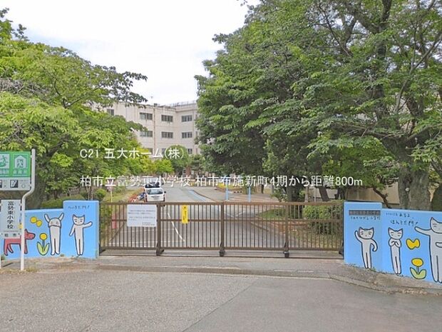 柏市立富勢東小学校まで750m、撮影日:2026/05/26 800 柏市立富勢東小学校
