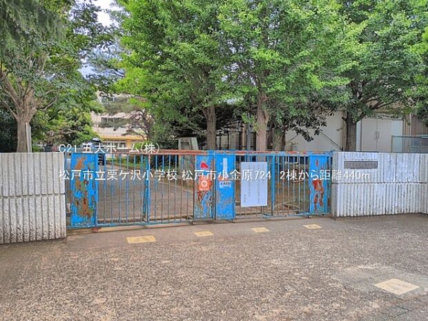 松戸市立栗ケ沢小学校まで770m、撮影日:2026/06/05　440　松戸市立栗ケ沢小学校