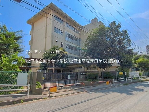 松戸市立梨香台小学校まで300m、撮影日:2025/07/01　880　松戸市立梨香台小学校
