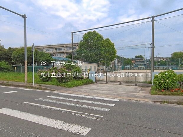 柏市立逆井中学校まで1500m、撮影日:2025/06/01 800 柏市立逆井中学校