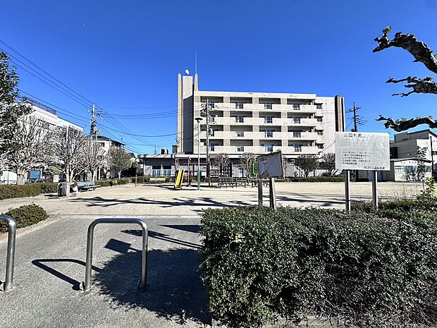 目の前に公園あり