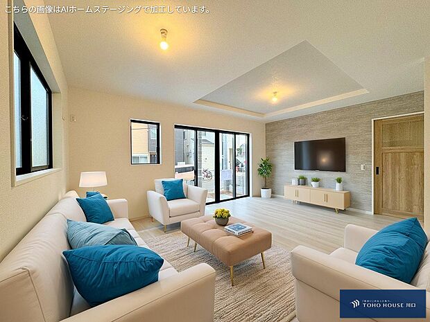 家具を配置した際のイメージがわきやすい、CGホームステージング画像付。ご入居後の暮らしがよりリアルに想像できます。