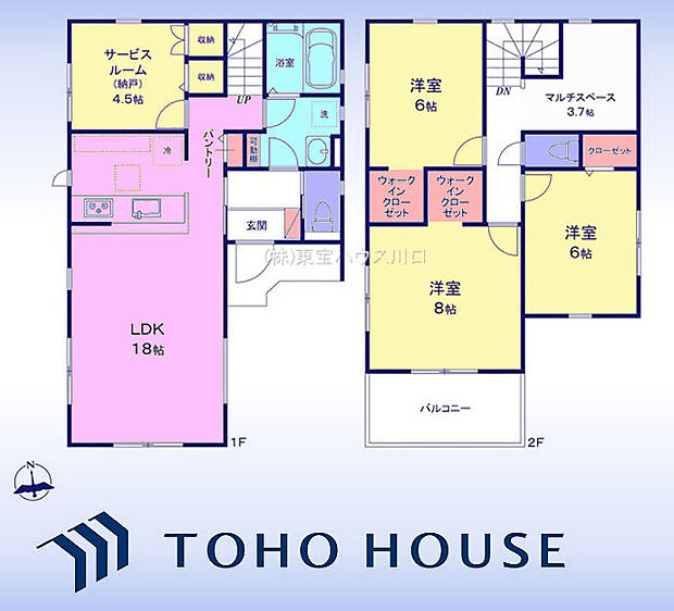 木造2階建て3SLDK、4LDK対応可。南側4ｍ公道につき日当り良好。