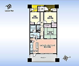 ローレルコート川口 3LDKの間取図画像