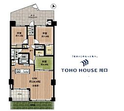 マイキャッスル川口東ラフィナート 3LDKの間取図画像
