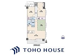 コスモ戸田ピアハイツ 3LDKの間取図画像