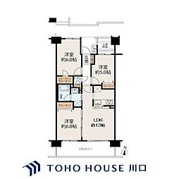 レーベンハイム戸田公園アクアシティ 3LDKの間取図画像