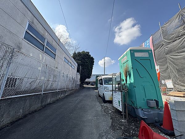 前面道路＆現地。2026年2月中旬撮影