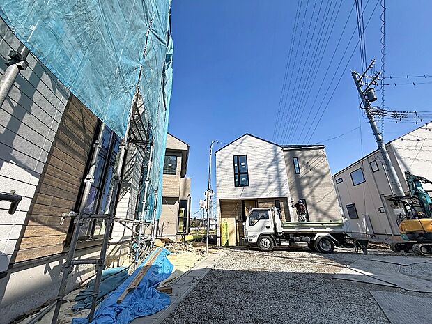 左側から5,4,3号棟(2026年3月中旬撮影)