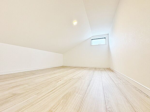 天井の有効スペースを活用したロフト空間は、季節物や思い出の品の収納場所、お子様のおもちゃ置き場として、など…。あると嬉しい大空間です。