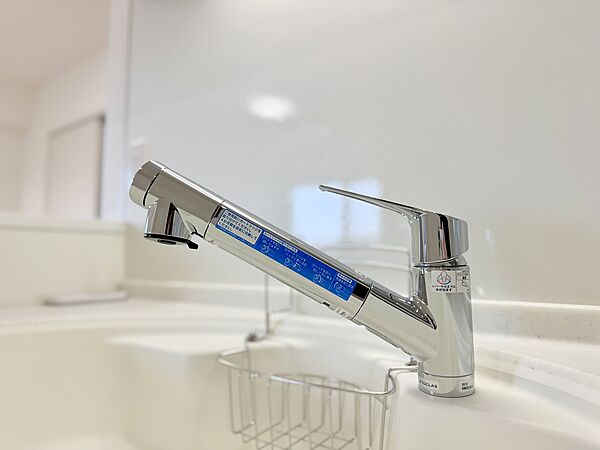 見た目にもスマートな浄水器一体型。