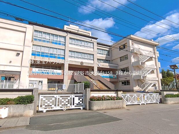 越谷市立鷺後小学校 70m