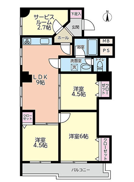 間取りを拡大表示