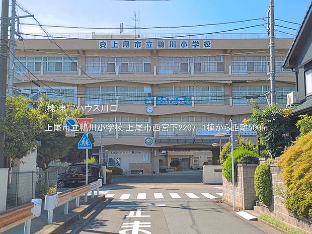 上尾市立鴨川小学校 500m