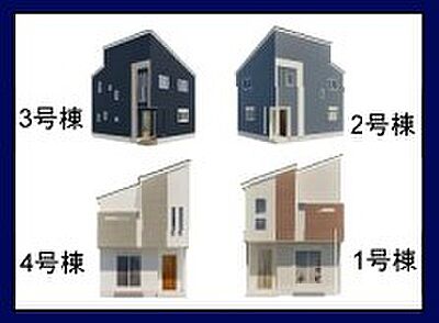 外観：完成予想パース・3号棟