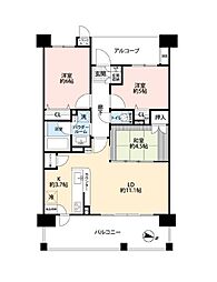 サンアリーナリバーステージ 3LDKの間取図画像