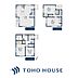 間取り：木造3階建て2LDK＆部屋使用可能なサービスルーム（4LDKにも可）2階にLDK。家族の顔が見えるリビングイン階段。バルコニー2か所。