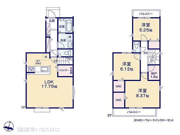 木造2階建て3LDK。カースペース
