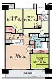 リライズガーデン西新井スカイレジデンス 3LDKの間取図画像