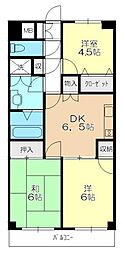 アムール白山 3DKの間取図画像