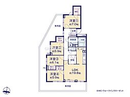 南生田アメニティホームズ2番館 4LDKの間取図画像