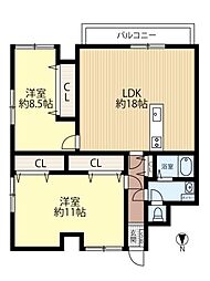 間取図画像 2LDK