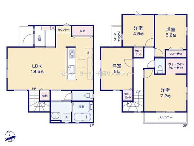 4LDKの魅力的な間取り！LDKはゆったりとした空間で、ご家族との団らん時間が、より一層充実したものになりますね！家族との仲が深まり、自然と笑顔が増えそうです！