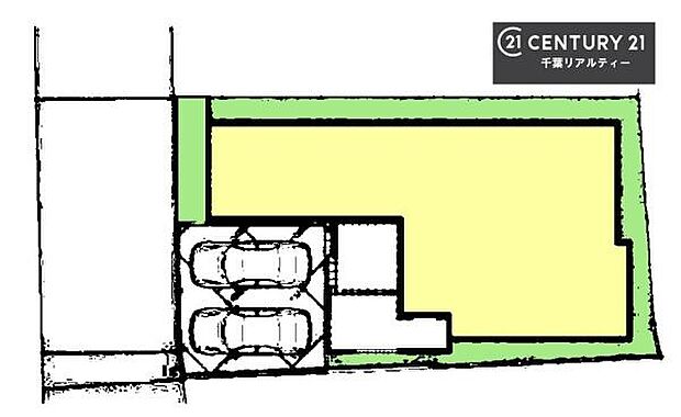 敷地面積約56坪と広々しています！区画図のようにカースペースは並列2台！車の出し入れがらくらく！是非現地にてお確かめください！