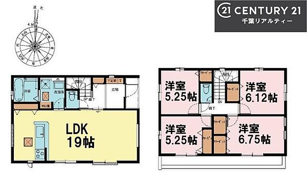 4LDKの魅力的な間取り！LDKはゆったりとした空間で、ご家族との団らん時間が、より一層充実したものになりますね。家族との仲が深まり、自然と笑顔が増えます！