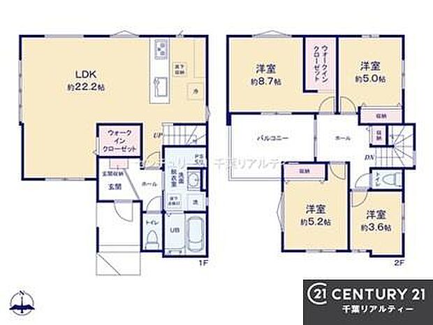 4LDKの魅力的な間取り!LDKはゆったりとした空間で、ご家族との団らん時間が、より一層充実したものになりますね。家族との仲が深まり、自然と笑顔が増えます!