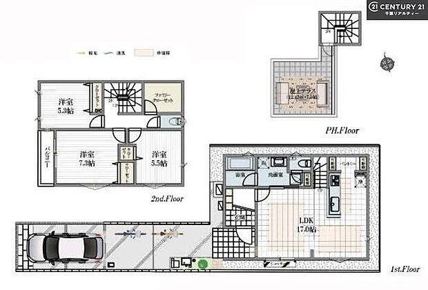 3LDKの魅力的な間取り！LDKはゆったりとした空間で、ご家族との団らん時間が、より一層充実したものになりますね家族との仲が深まり、自然と笑顔が増えそうです！