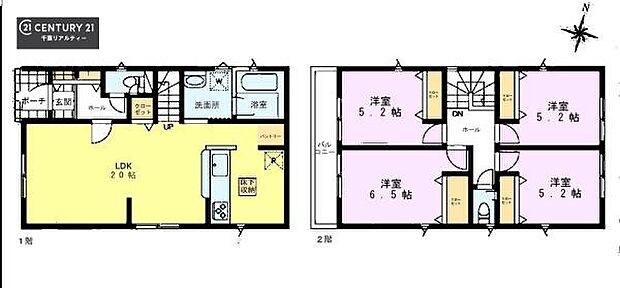 4LDKの魅力的な間取り！LDKはゆったりとした空間で、ご家族との団らん時間が、より一層充実したものになりますね。家族との仲が深まり、自然と笑顔が増えます！